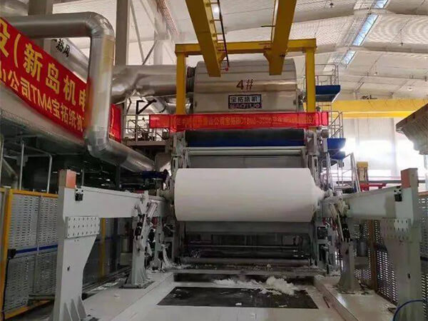 PFM SCREEN's high-speed household paper press felt helped TranLin's two high-speed crescent toilet paper machines to start up smoothly