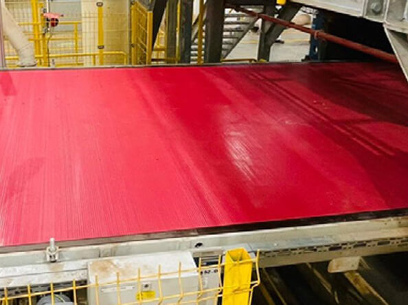 Infeed belt for Panel Board Production Infeed belt for Panel Board Production